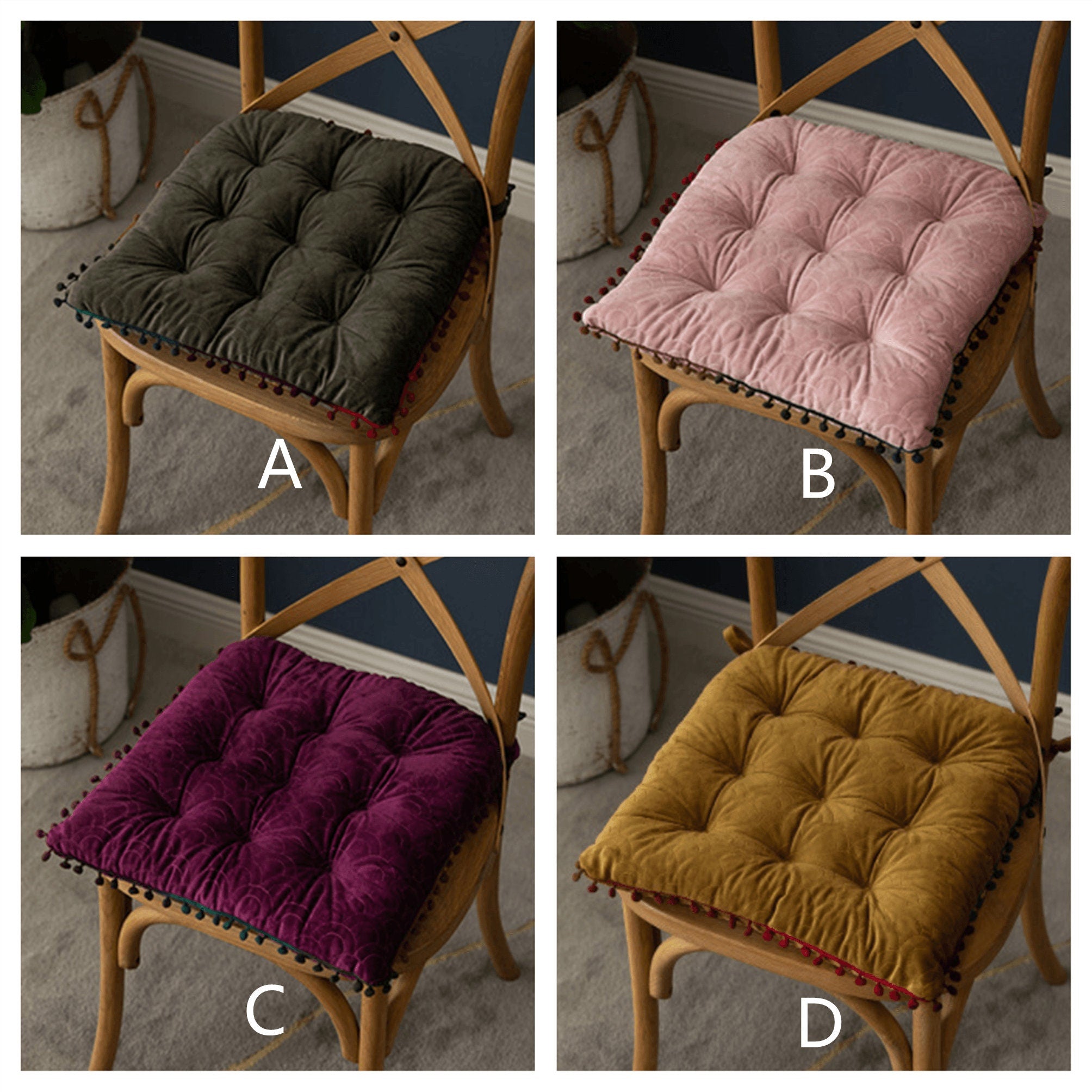 Best seller - Velvet seat cushion-Multi-color velvet sofa cushion- sofa cushion-floor cushion-floor pillow-Circle cushions-thick seat pad