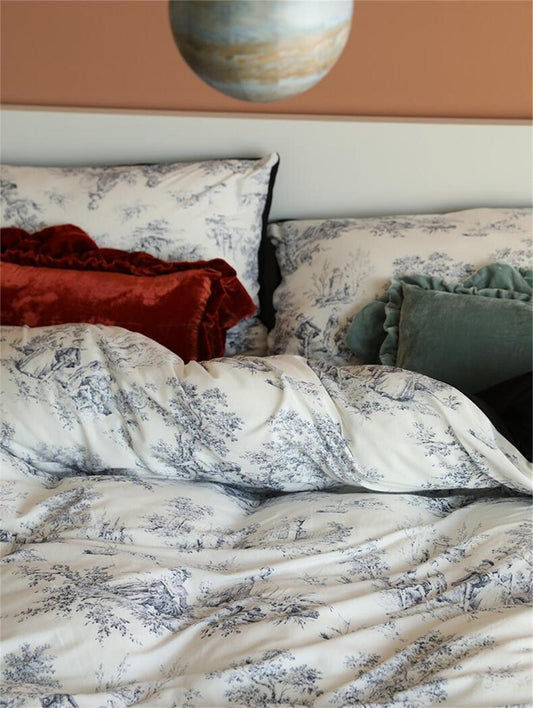 Bedsheet set of 4 - European Manor Bedding- Knitted Cotton  Set-  Sleeping kit - French Bedding- Christmas Gift- Thank You Gift
