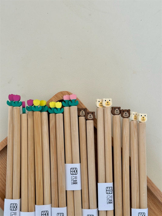 Cartoon bear bamboo chopsticks
