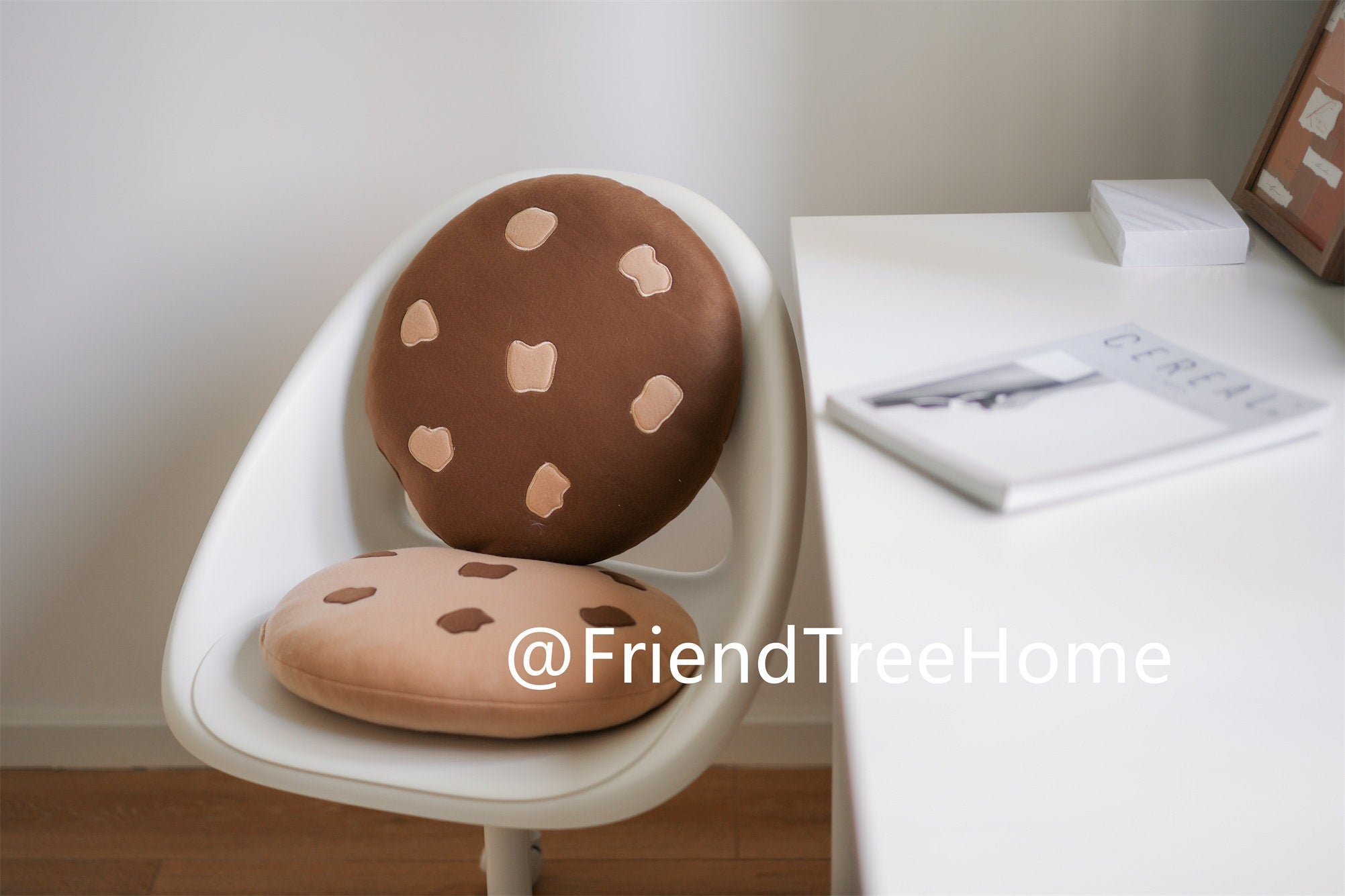 Small size round chair back cushion / cookie cushion