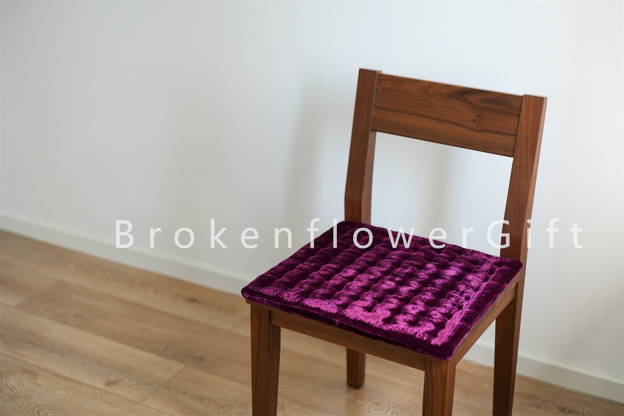 Thin velvet seat pad - decor chair pad