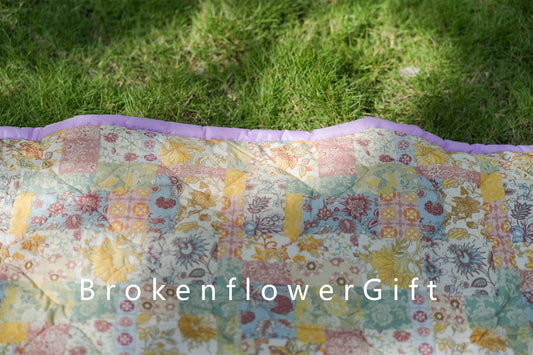 Personalize picnic blanket - floral lightweight waterproof picnic mat