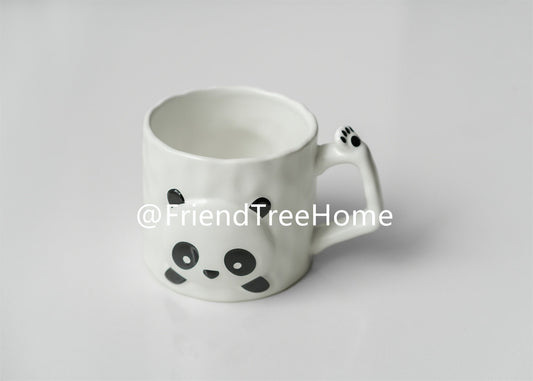 Cute panda cup, 3D embossed panda mug