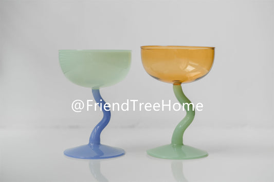 Colored Glass Goblet - Party Glasses, Wine Glasses Goblets